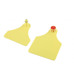 Ear tag Flexoplus F/D, male and female, yellow, blank